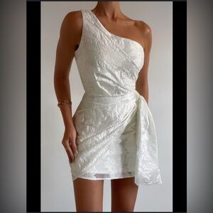 Showpo Elegant One-Shoulder White Dress